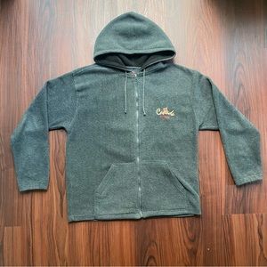 Ottawa Canada Hoodie Mens Large Gray Fleece Full Zip Sweatshirt Jacket Y2K